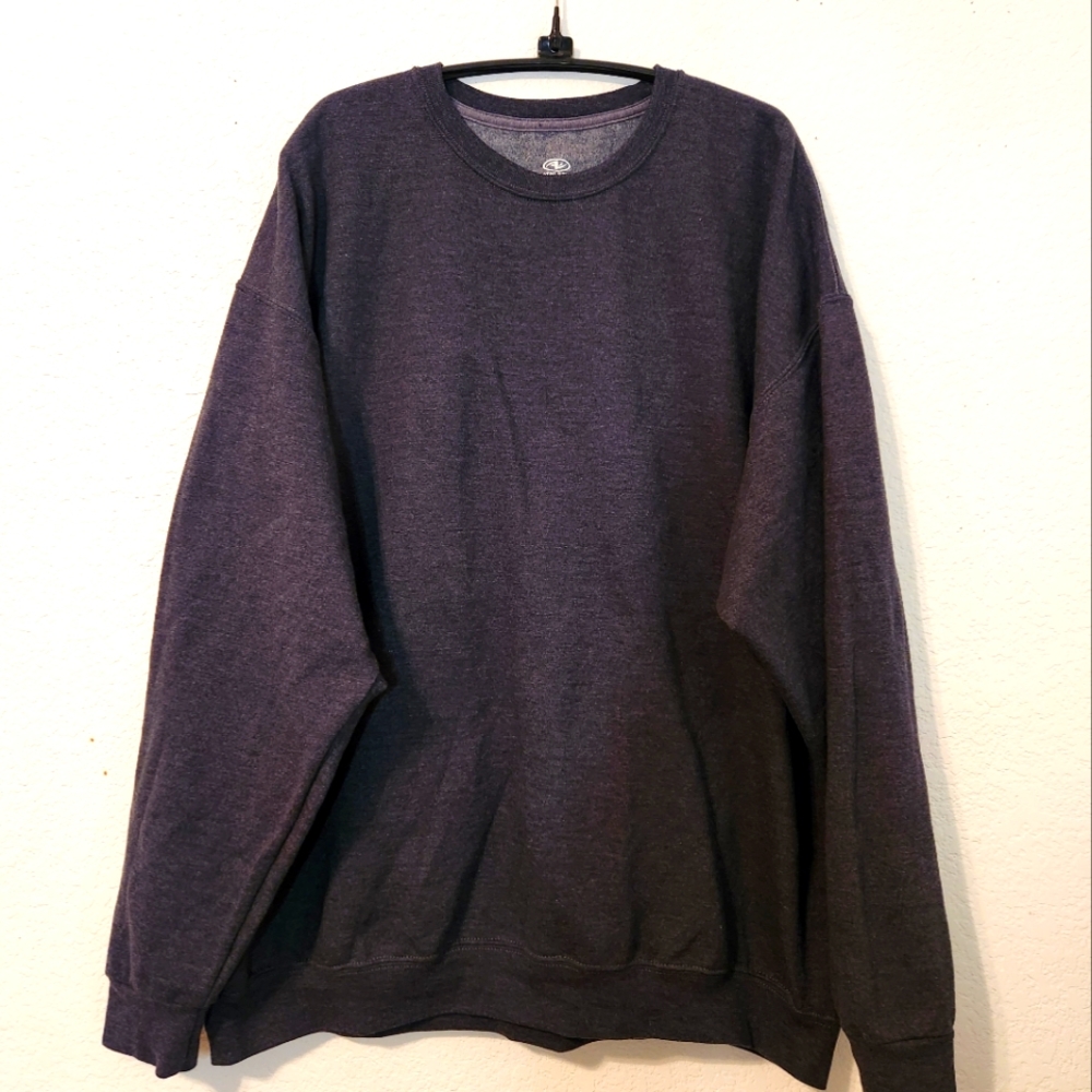 Athletic Works Men's Crewneck Charcoal Gray Sweatshirt, Size 2XL